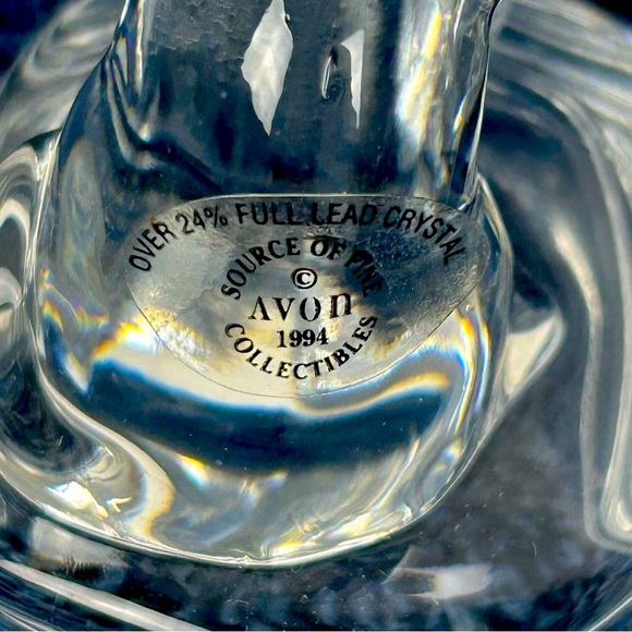 2 - Avon VTG '90s' "over 24% Lead Crystal" Feline Crystal Figurine - Picture 7 of 9